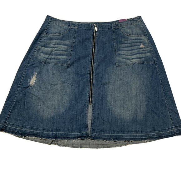 lane bryant jean skirts
